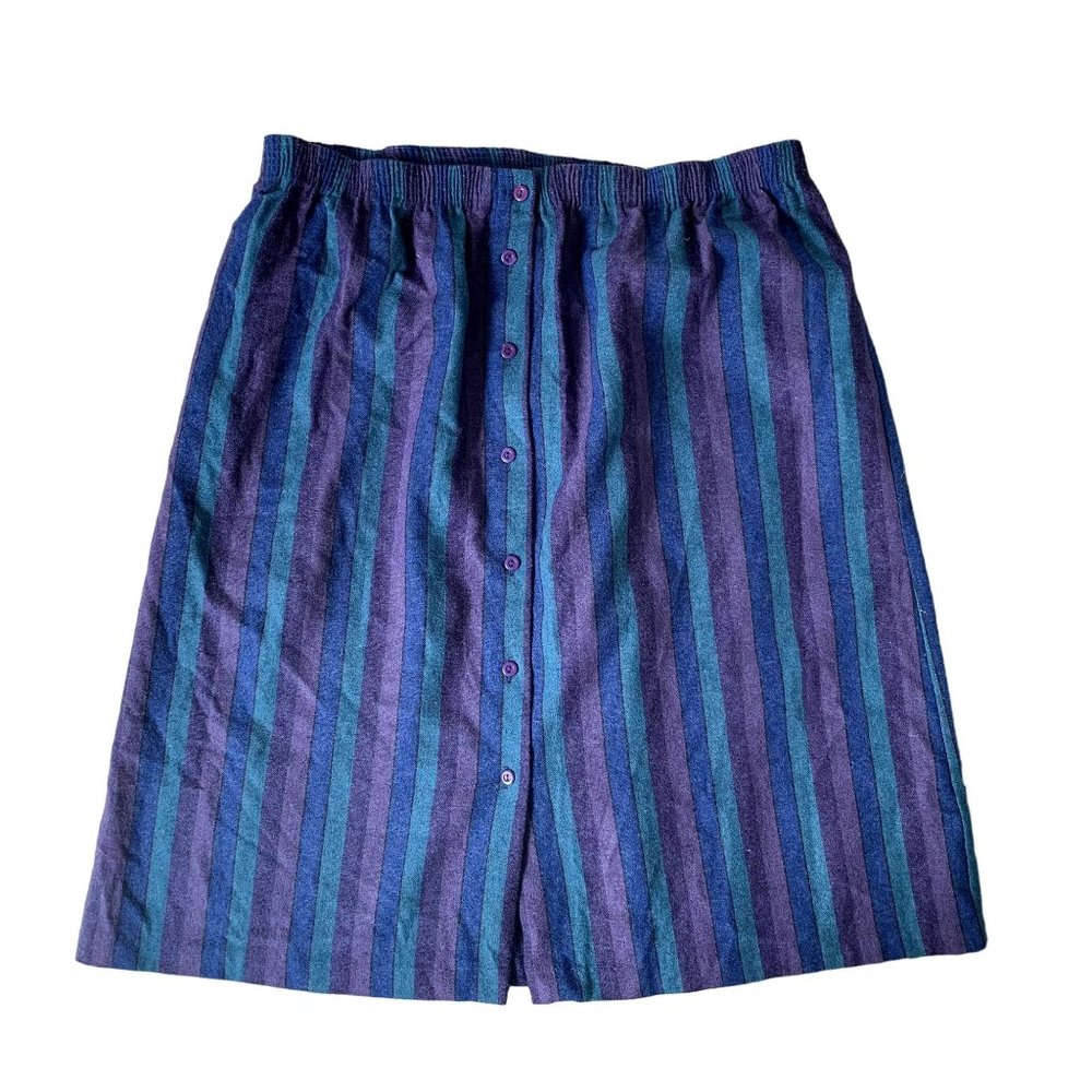 Vintage Kayo of California Striped Purple Midi Skirt
